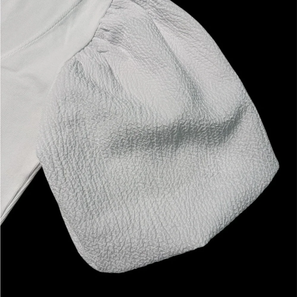 Zara White Puff Sleeve